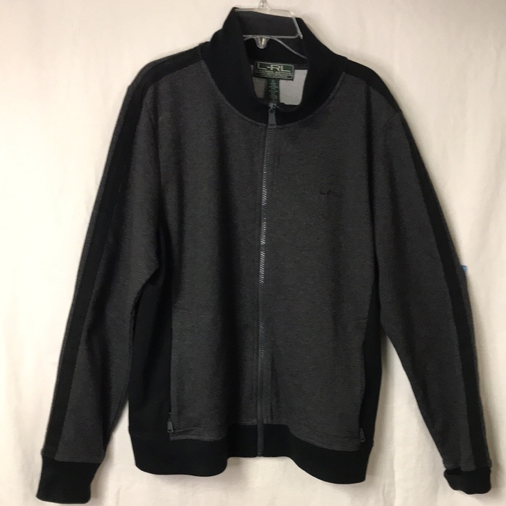 Lrl Ralph Lauren Women’s Active Zipper Jacket Gray  Black Size XL Zip pockets